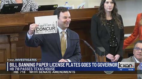 Bill to rid Texas of paper license plates goes to governor